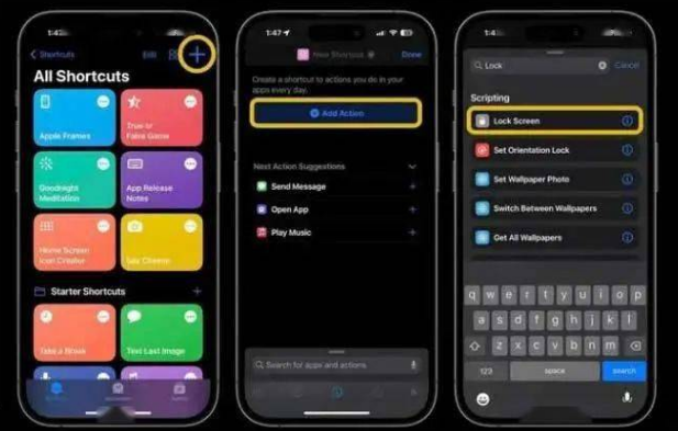 石柱苹果14锁屏维修店分享iPhone14升级iOS16.4后如何创建锁屏快捷方式 