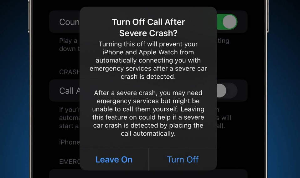 石柱苹果14维修分享 iPhone 14 和 Apple Watch 上关闭崩溃检测 